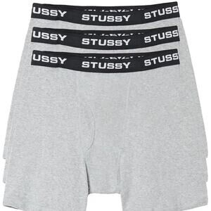 Stussy Boxer Briefs 3 Pack - Grey Heather